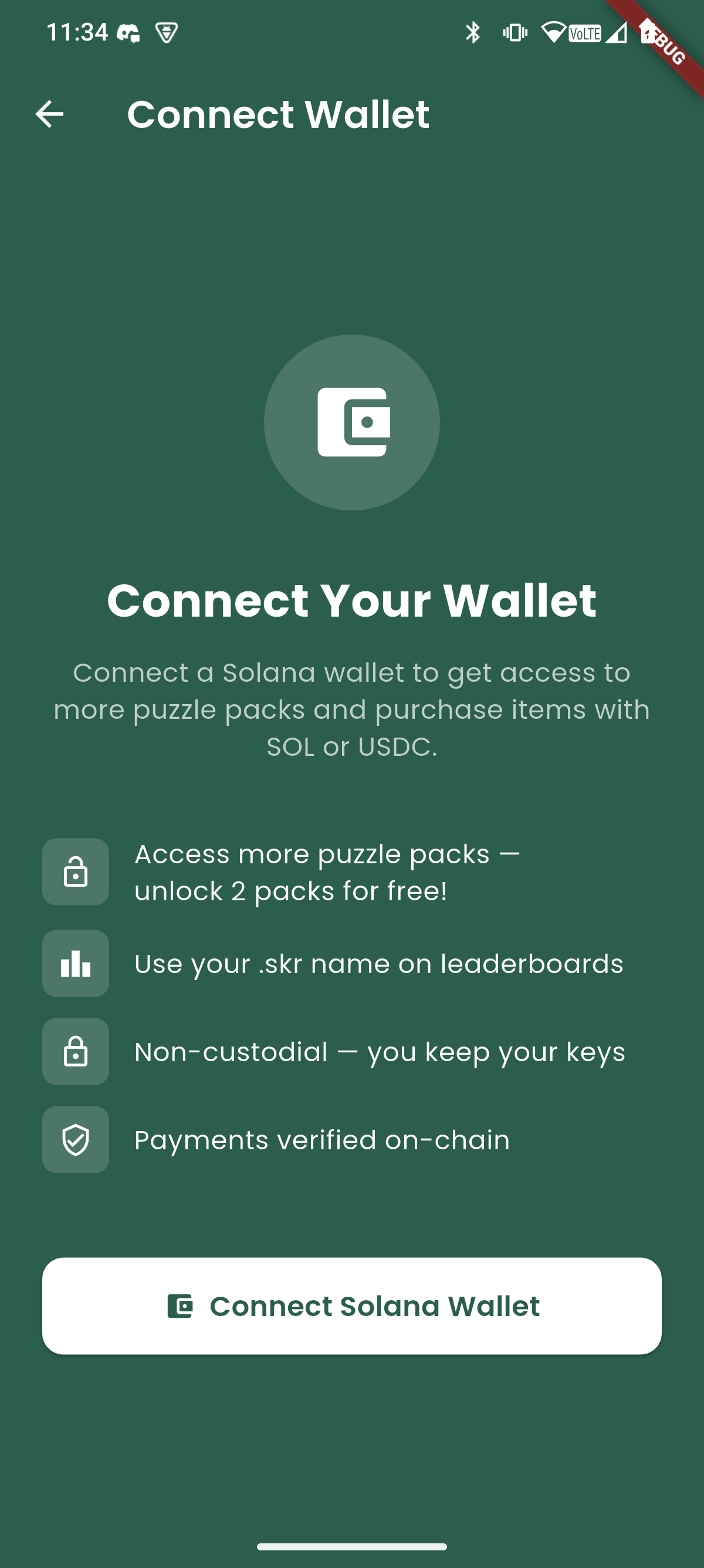 Wallet connection